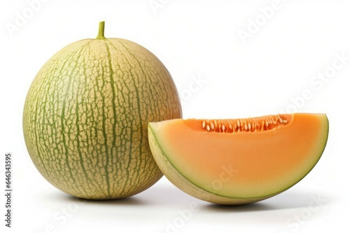 Juicy melon Snack aromatic fruit. Generate Ai