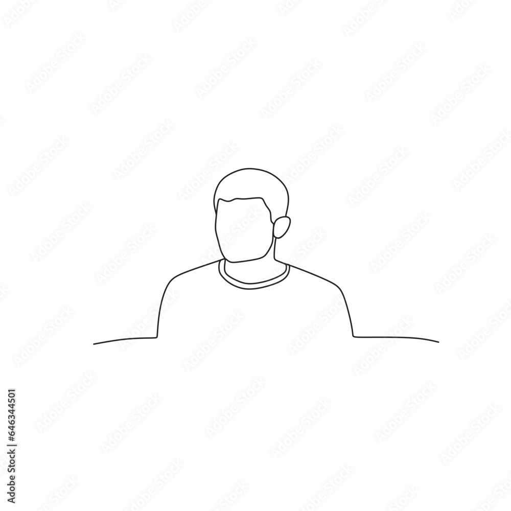 a man drawn using a one-line vector a man drawn using a one-line vector
