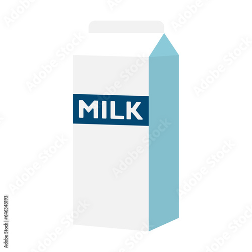 Illustration of Cute Carton in Milk isolated on white background. Vector Illustration. 