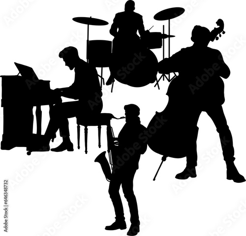Jazz Band Silhouette Vector