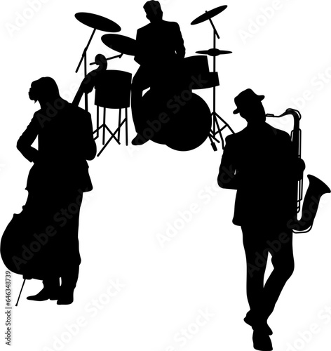 Jazz Band Silhouette Vector