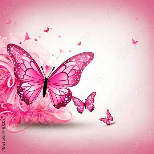 Shiny Butterflies background - ai generative © DesiArt