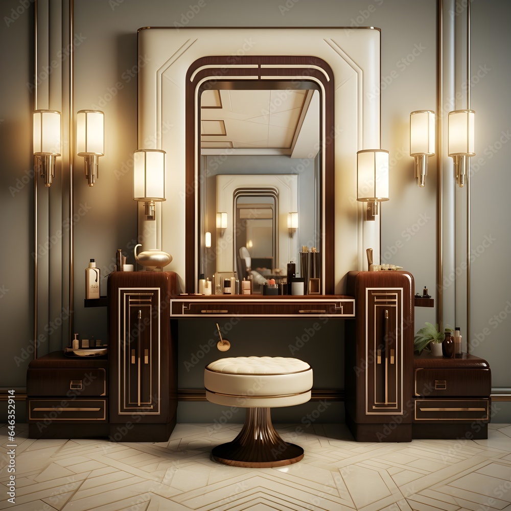 This dressing room combines various interior design styles, with each ...