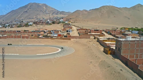 Aerial view circuit Motopark Santa Rosa . Lima Peru photo