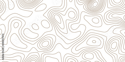 Abstract white background with Broun gradient Topographic line map pattern. Contour elevation topographic and textured Background Modern design with White background with topographic wavy patte.