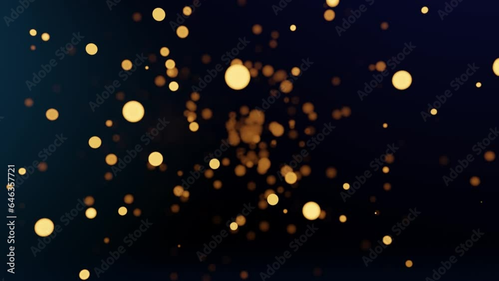 blur glod glow bokeh on black dark background loop motion 3d. blur glod glow bokeh on black dark background loop motion animation. blur glod glow bokeh on black background 3d