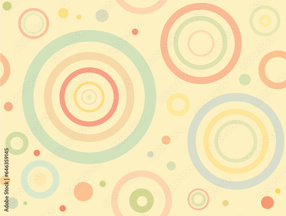 Seamless pattern with multicolored concentric circles. Seamless background