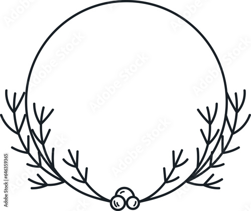 Christmas Floral Circle Wreath