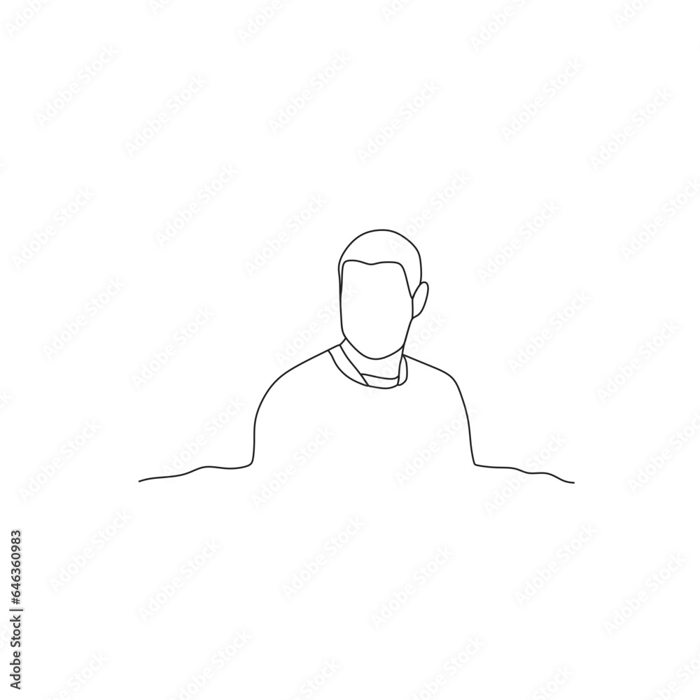a man drawn using a one-line vector a man drawn using a one-line vector