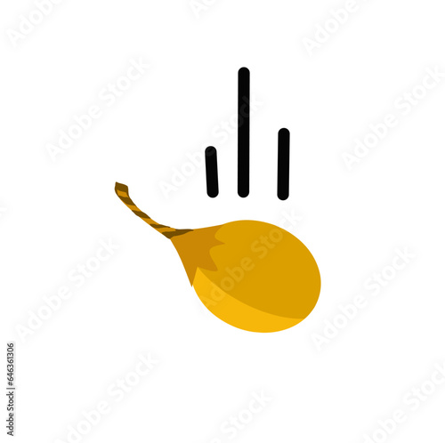 coconut falls. Detailed falling coconut icon can be used for web and mobile. Premium icon on white background