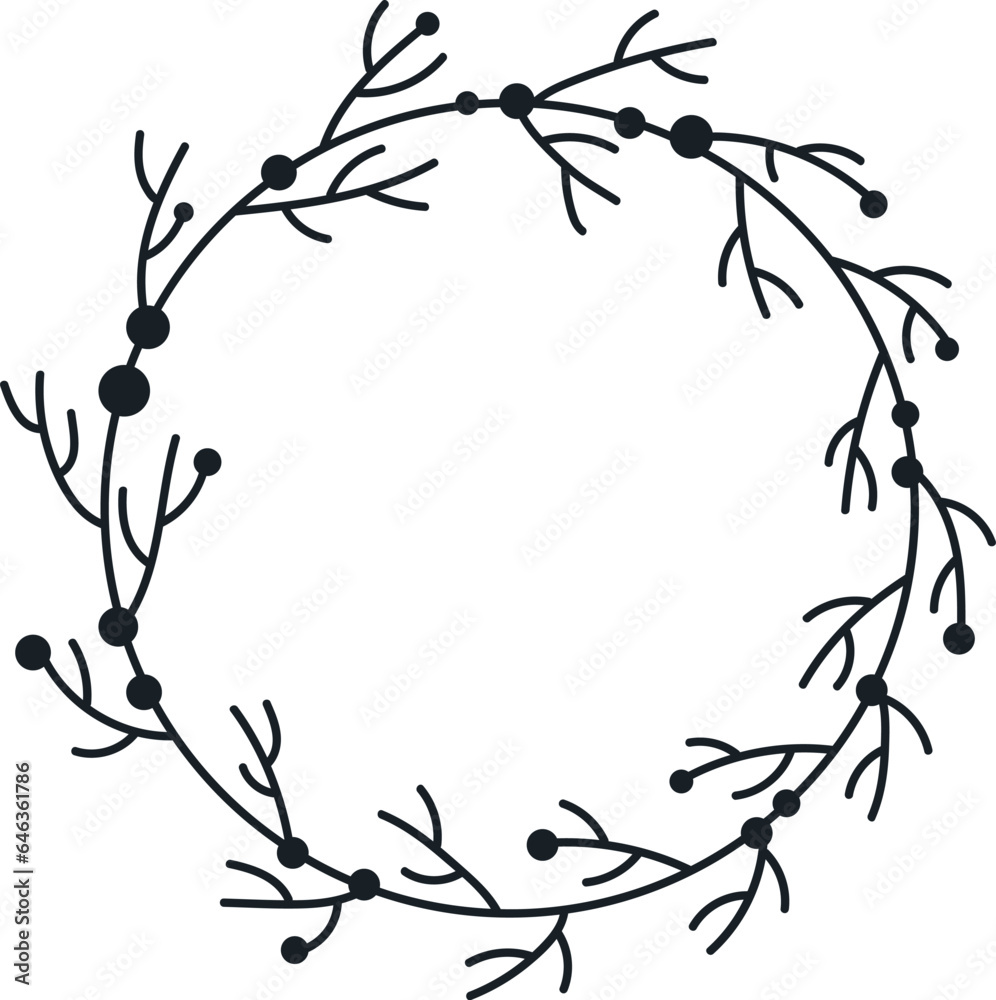 Christmas Floral Circle Wreath