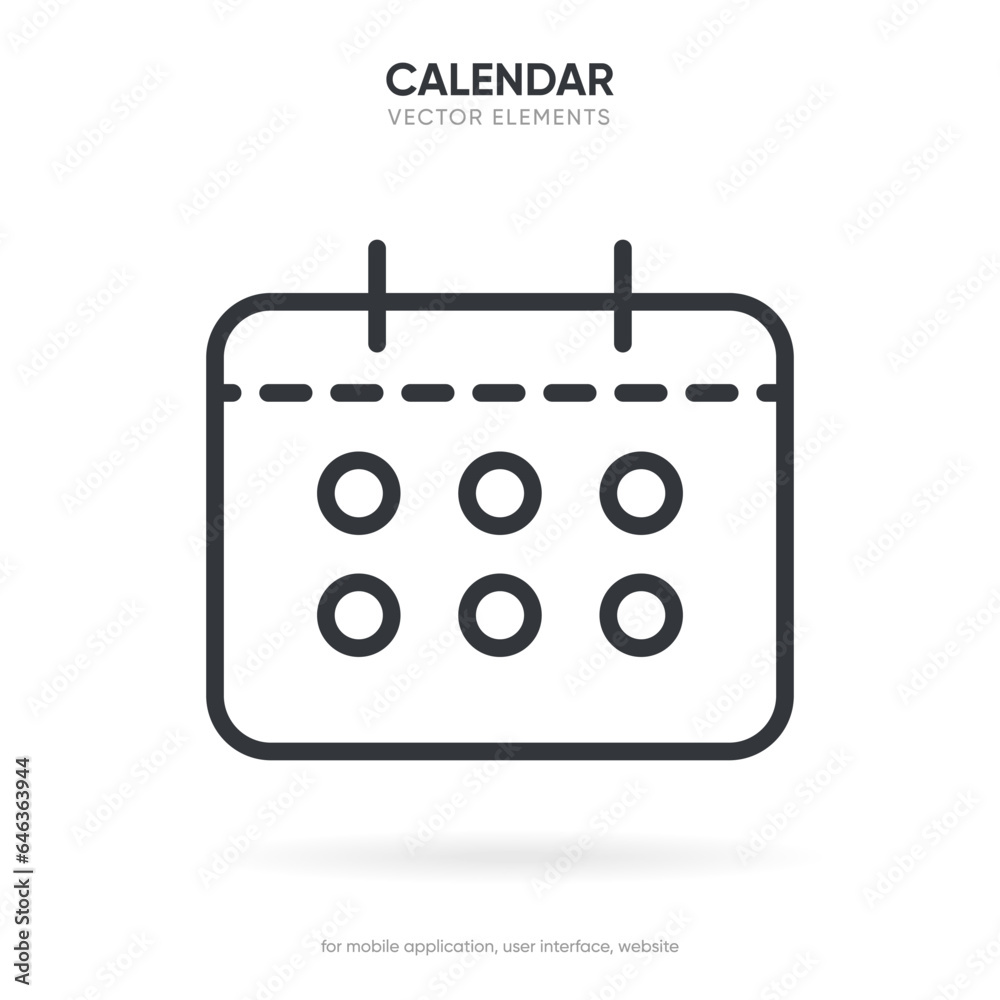 Calendar and time thin line icon. Minimal flat vector illustration. Included simple outline icons as schedule, reminder, appointment, planner, event time, timer, clock. Calendar and time thin line icon. Minimal flat vector illustration. Included simple outline icons as schedule, reminder, appointment, planner, event time, timer, clock.