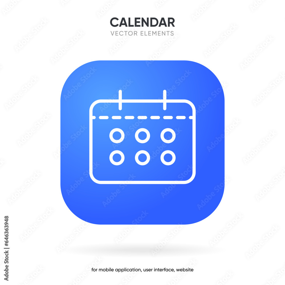 Calendar and time thin line icon. Minimal flat vector illustration. Included simple outline icons as schedule, reminder, appointment, planner, event time, timer, clock.