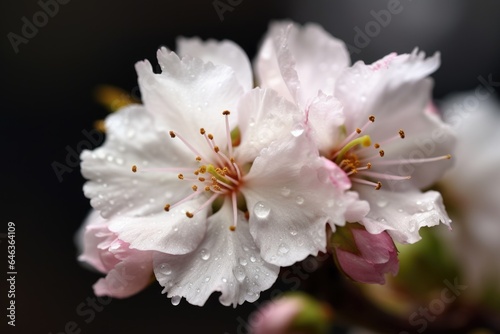 closeup of a cherry blossom flower © altitudevisual