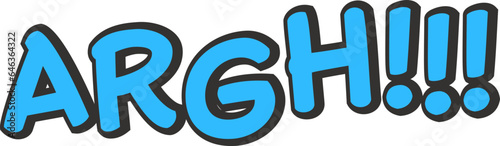 Argh Lettering Sticker