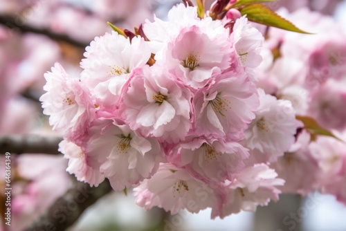 closeup of cherry blossom tree flowers