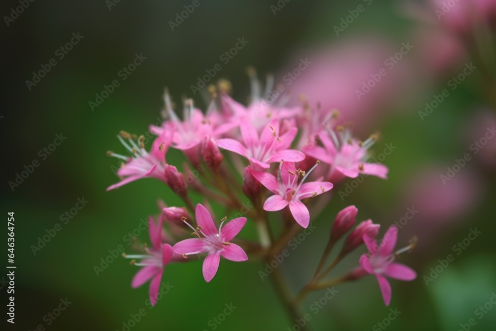closeup of pink wild flower blossoms against a soft bokeh nature background closeup of pink wild flower blossoms against a soft bokeh nature background