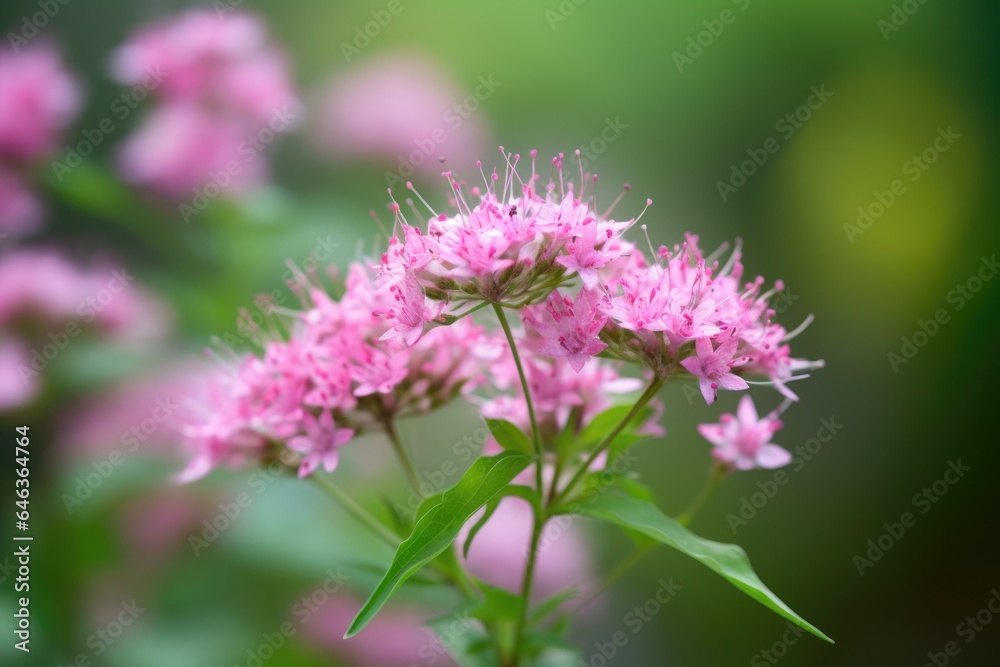 closeup of pink wild flower blossoms against a soft bokeh nature background closeup of pink wild flower blossoms against a soft bokeh nature background