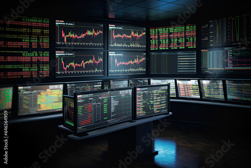 Working Finance Trading Stock Concept with a modern computers