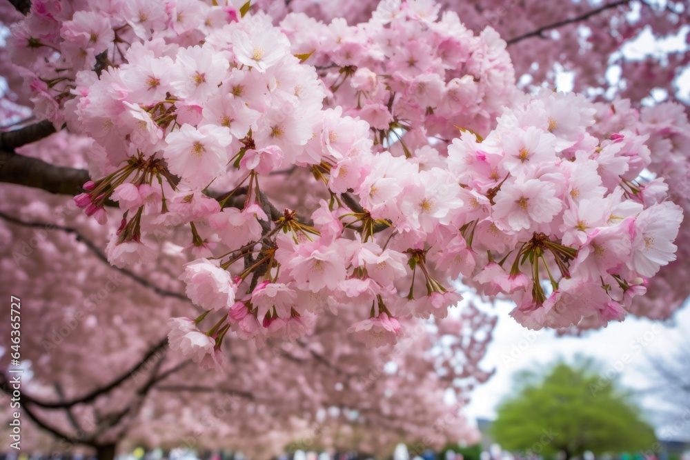 closeup of a flowering cherry blossom tree closeup of a flowering cherry blossom tree