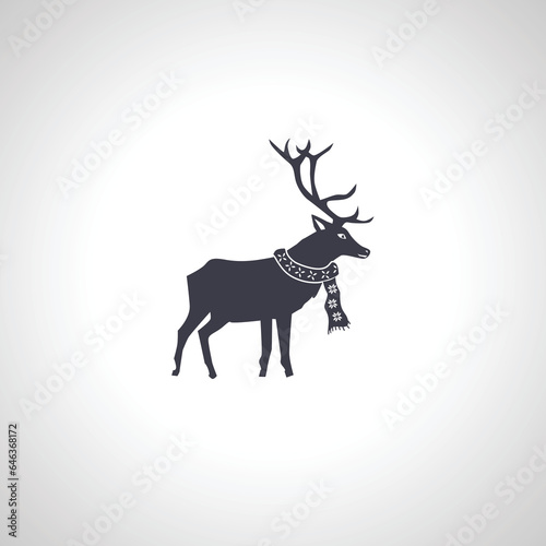 reindeer icon. christmas deer isolated icon on white background