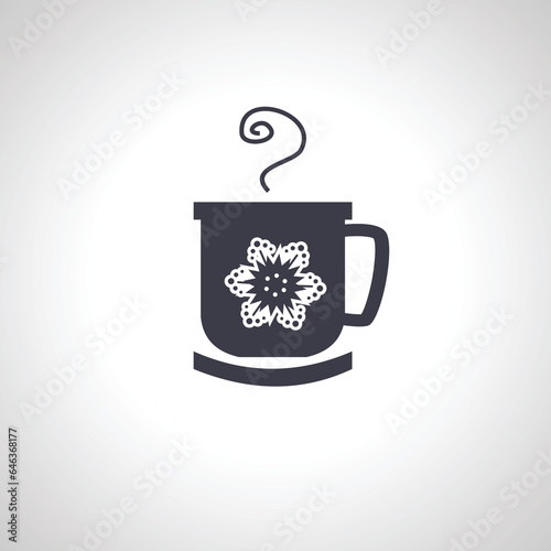 Coffee cup icon. hot drink isolated icon on white background