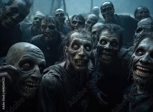 A group of zombies © cherezoff