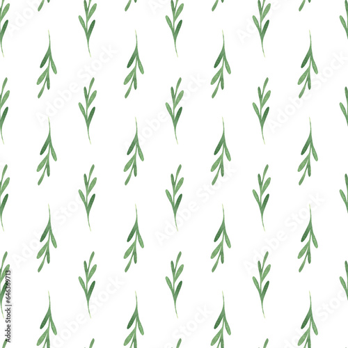 watercolor pattern with twigs, gifts of the forest, a cozy pattern with natural motifs © Unig