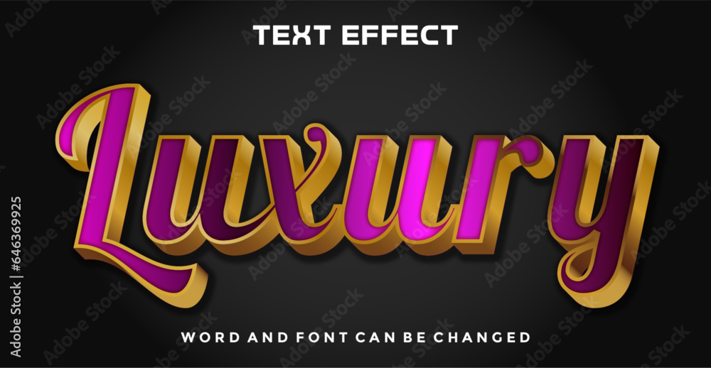 Editable text style effect - Luxury text vector files