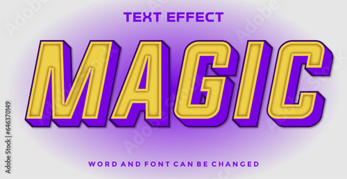 Editable text style effect - Magic text vector files