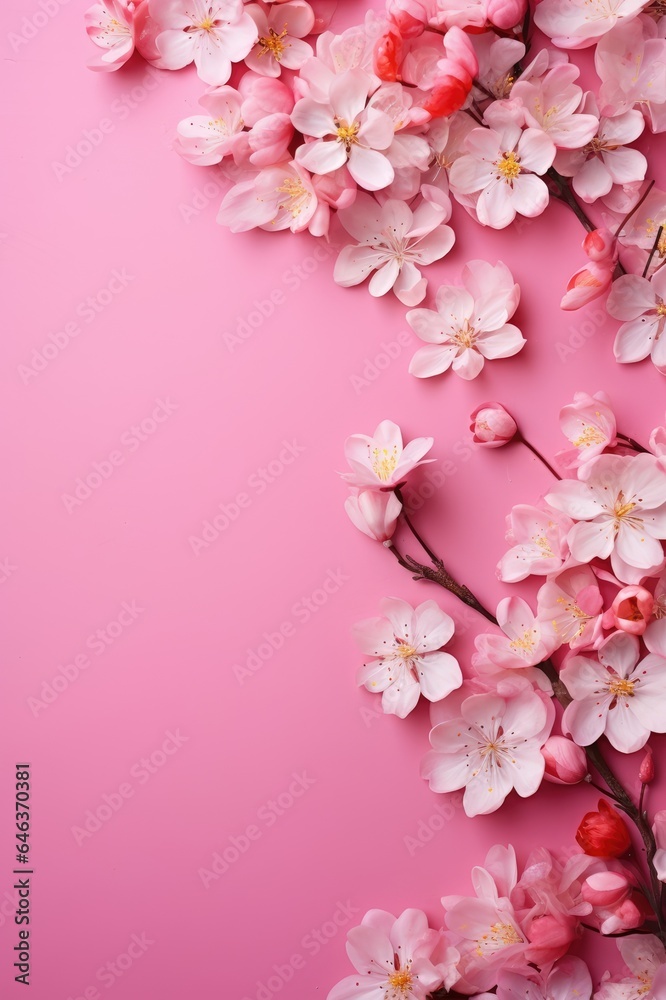 pink sakura blossom for frame 