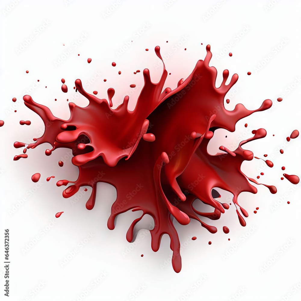 red paint splash