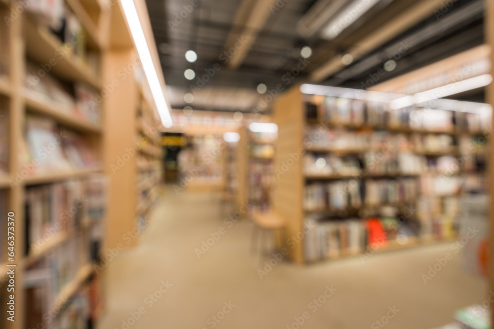 Blur view of the book store