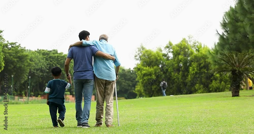 Video of back view of Male Multi Generation Family Walking In Park
Video of back view of Male Multi Generation Family Walking In Park
