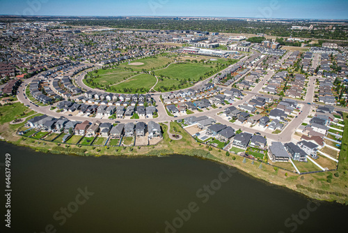 Aerial Majesty: Stonebridge, Saskatoon, Saskatchewan Expanse photo