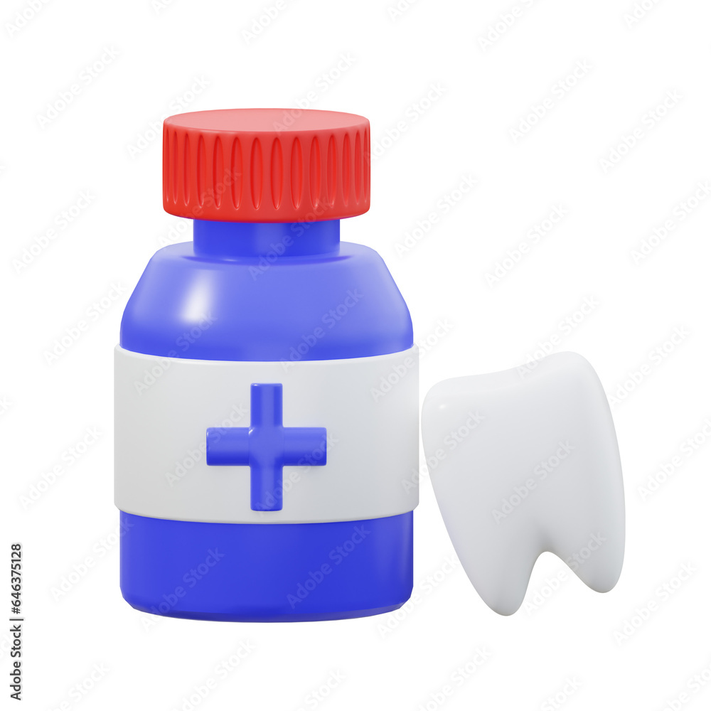 3D Tooth Medicine Illustration 3D Tooth Medicine Illustration