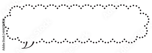 吹き出しのイラスト11【点線】