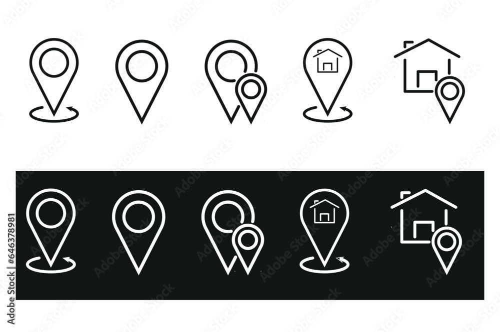 set of icons isolated black and white set of icons isolated black and white
