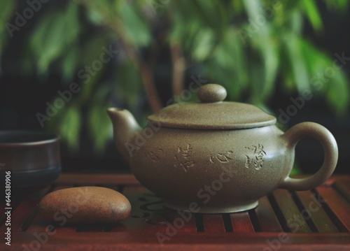 Tea ceremony. Tea utensils. Chinese tea