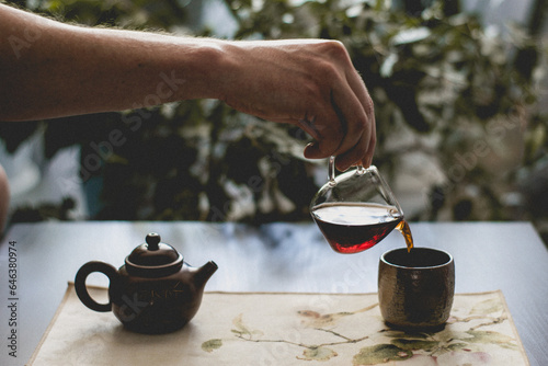 Tea ceremony. Tea utensils. Chinese tea