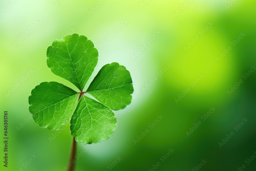 close-up of a rare four-leaf clover against a blurred green background close-up of a rare four-leaf clover against a blurred green background