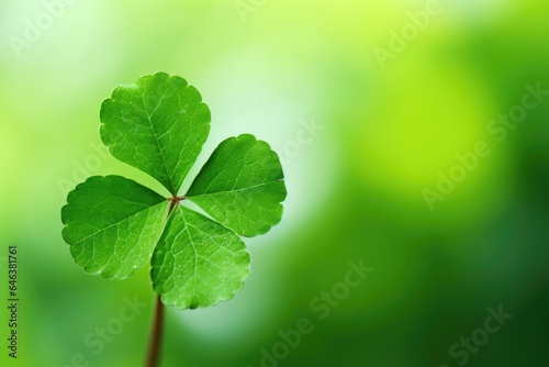 close-up of a rare four-leaf clover against a blurred green background