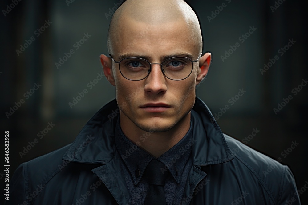 Fototapeta premium photo portrait of a bald man