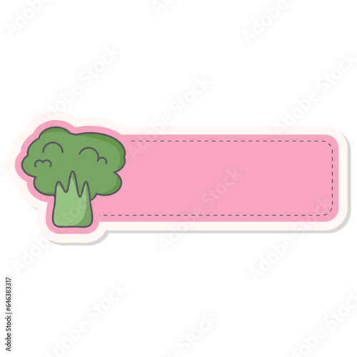 Broccoli Healthy Vegetable Vegetarian Ingredients Label Name Tags Sticker