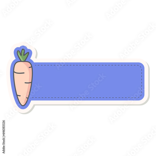 Carrot Healthy Vegetable Vegetarian Ingredients Label Name Tags Sticker