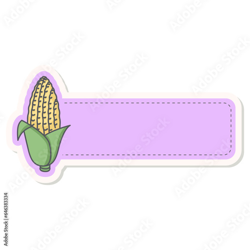 Corn Healthy Vegetable Vegetarian Ingredients Label Name Tags Sticker