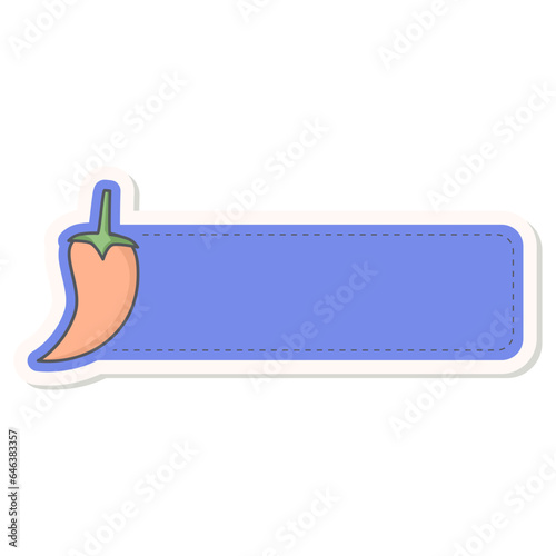 Orange Cayenne Pepper Healthy Vegetable Vegetarian Ingredients Label Name Tags Sticker