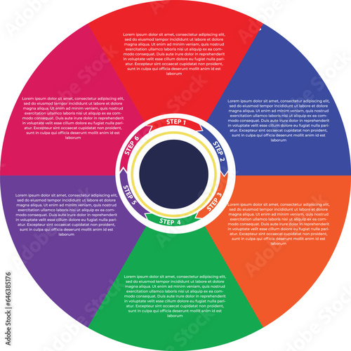 6 section infographic vector infographic