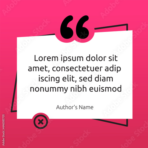 3D bubble testimonial banner, quote, infographic. Social media post template designs for quotes. Empty speech bubbles, quote bubbles and text box. Vector Illustration EPS10.