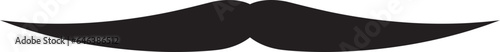 Moustache vector icon. Black retro style mustache. Shave barber vintage man face